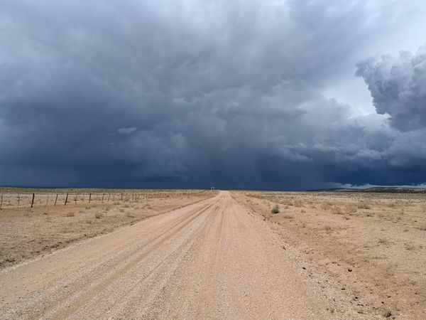 Impending storm in New Mexico, Randy Fay's bikepacking trip